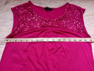 Sparkly Pink Tunic Top