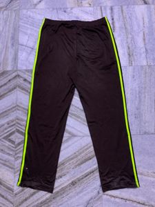 Adidas Track Pants - Brown/Neon