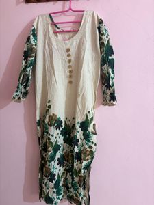 Floral Print Cotton Kurta