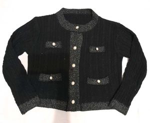 Chic Black Knit Cardigan