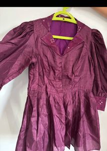 Elegant Maroon Tunic with flared skirt