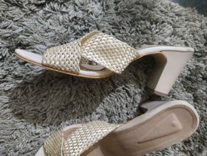 Stylish Woven Heeled Mules