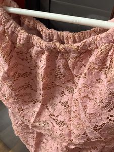 Peach Lace Off-Shoulder Top