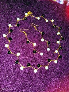 🎖️Dual Beaded(Black&White)Choker Set
