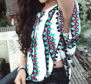 Bohemian Print Tunic Top