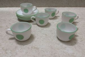 🆕Bone China Cup &amp; Saucer Set Of 12
