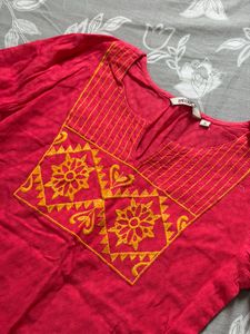 Vibrant Pink Embroidered Kurta
