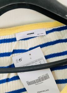 Korean Striped Button-Down Cardigan