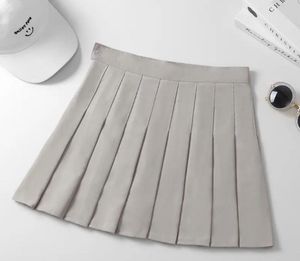 Pleated light Beige Mini Skirt.