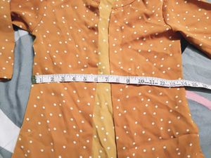 Orange Polka Dot Maxi Dress