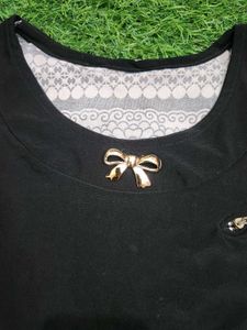 Stylish Black &amp; White Printed Kurta