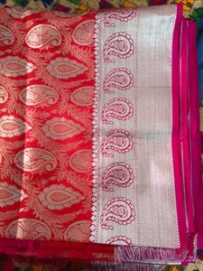 Elegant Red Banarasi Silk Saree