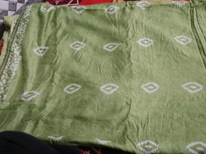 Green saree with blouse