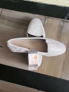 Sparkly Ballet Flats - White