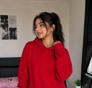 Vibrant Red Hoodie