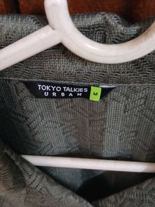 Stylish Green Textured Button-Up Top