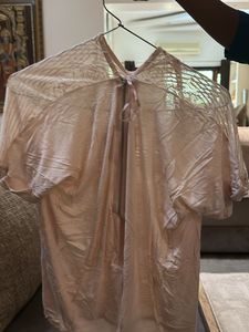 Elegant Lace Overlay Blouse