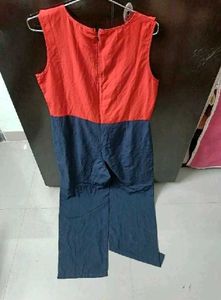 Chic Red &amp; Navy Jumpsuit