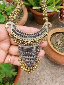 golden oxidize neckpiece