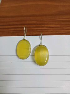 Teal Rectangle Drop Earrings