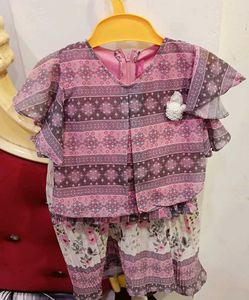 Cute Pink Floral Printed Coord Set