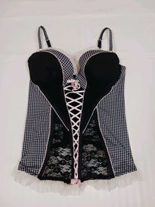Cute Gingham Corset Top