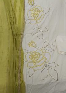 rayon suit with handwork