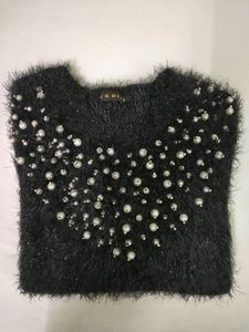 ⚪pearl sweater | black Unused