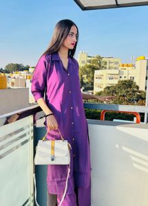 Stylish Purple Kurta Set any sizez are available