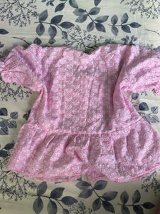PinkPuff Sleeve Peplum Top 🎀