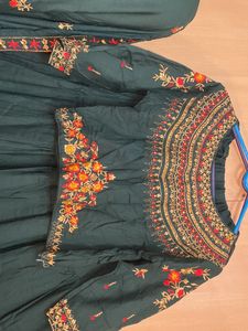 Designer Bottel Green Lehanga For Mehendi Function