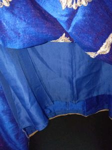 Exquisite Blue &amp; Gold Embroidered Lehenga Choli Se