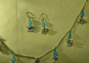 Elegant  Stone &amp; Pearl Necklace Set in 6 different