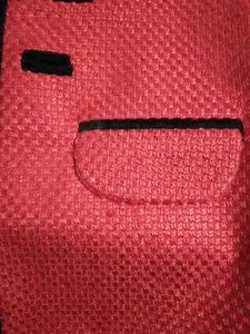 Red Ethnic Sleeveless Jacket