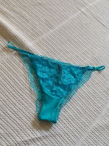 adore me Teal Lace Thong Panty