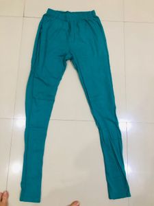 Teal Blue Casual Leggings
