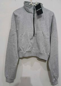 Cropped Quarter Zip Sweatshirt