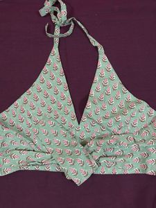 Boho Print Halter Neck Blouse