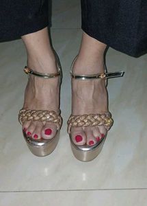 Gold Platform Heels - Size 39/ UK 6