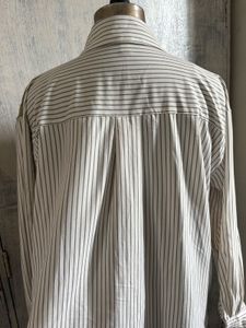 Striped Shirt with Textured Vest Overlay