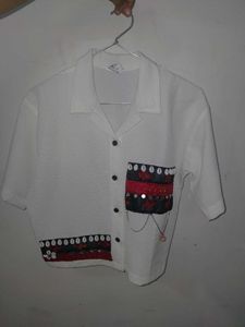 Unique White Embroidered Crop Top