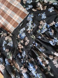 Sheer Floral Puff Sleeve Top