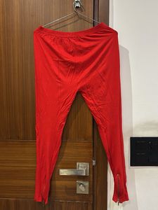 Vibrant Red Comfortable Leggings