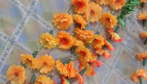 artificial marigold flower garlands
