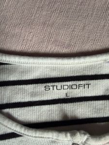 Westside White Horizontal Striped Top Size-L