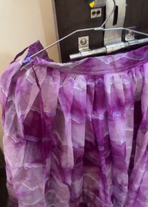 Purple Ombre Puff Sleeve Blouse