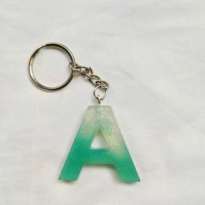 Alphabet Letter A Resin Keychain