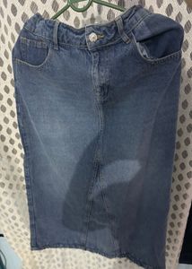 Denim Midi Skirt