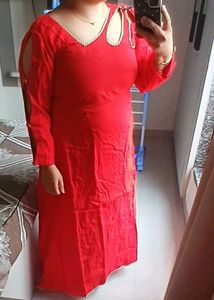 Red Anarkali Kurta