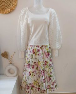Turkish Brand Reserved Floral Pleated Skirt